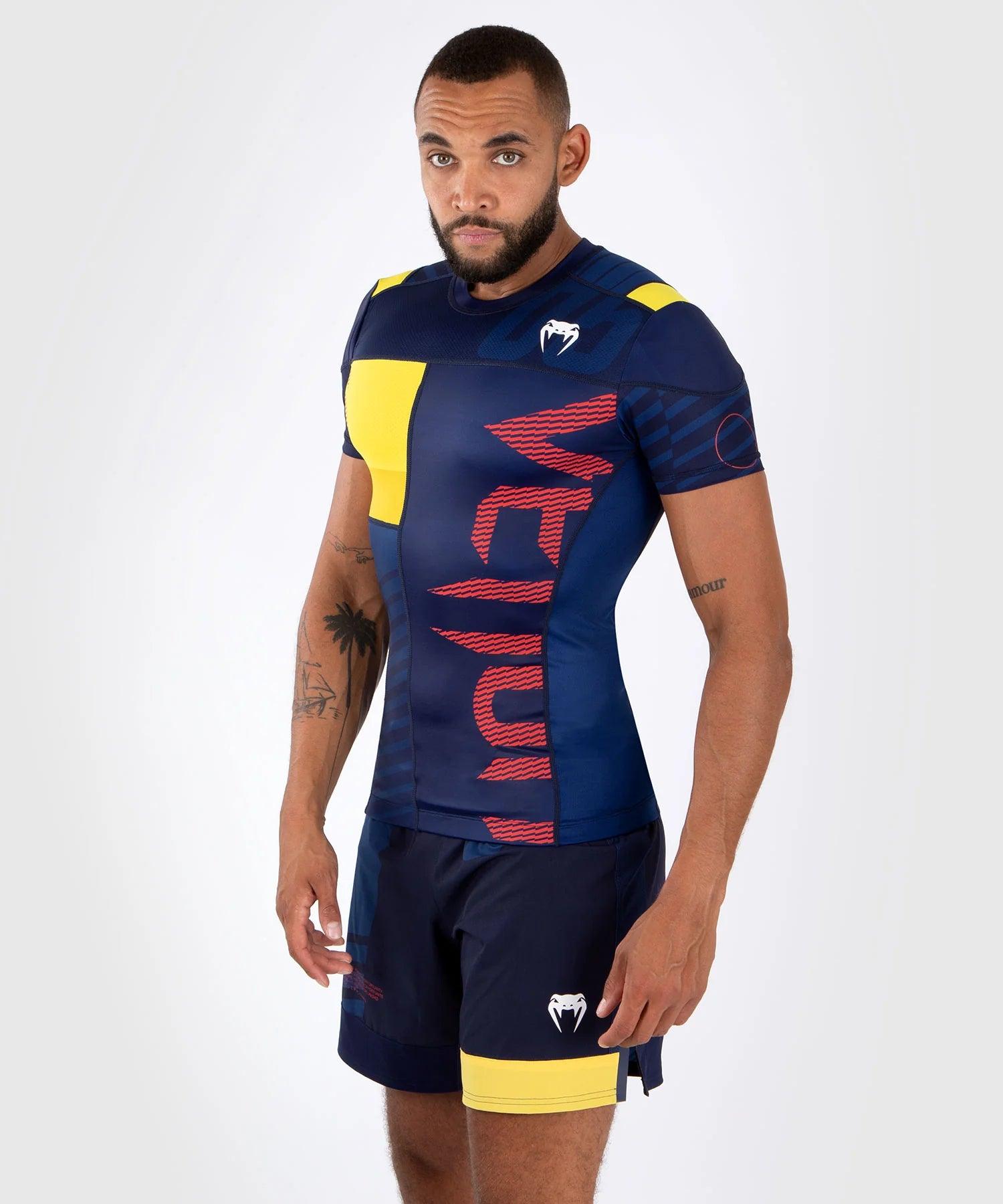 T-shirt de Compression à Manches Courtes Venum Sport 05 - Bleu/Jaune