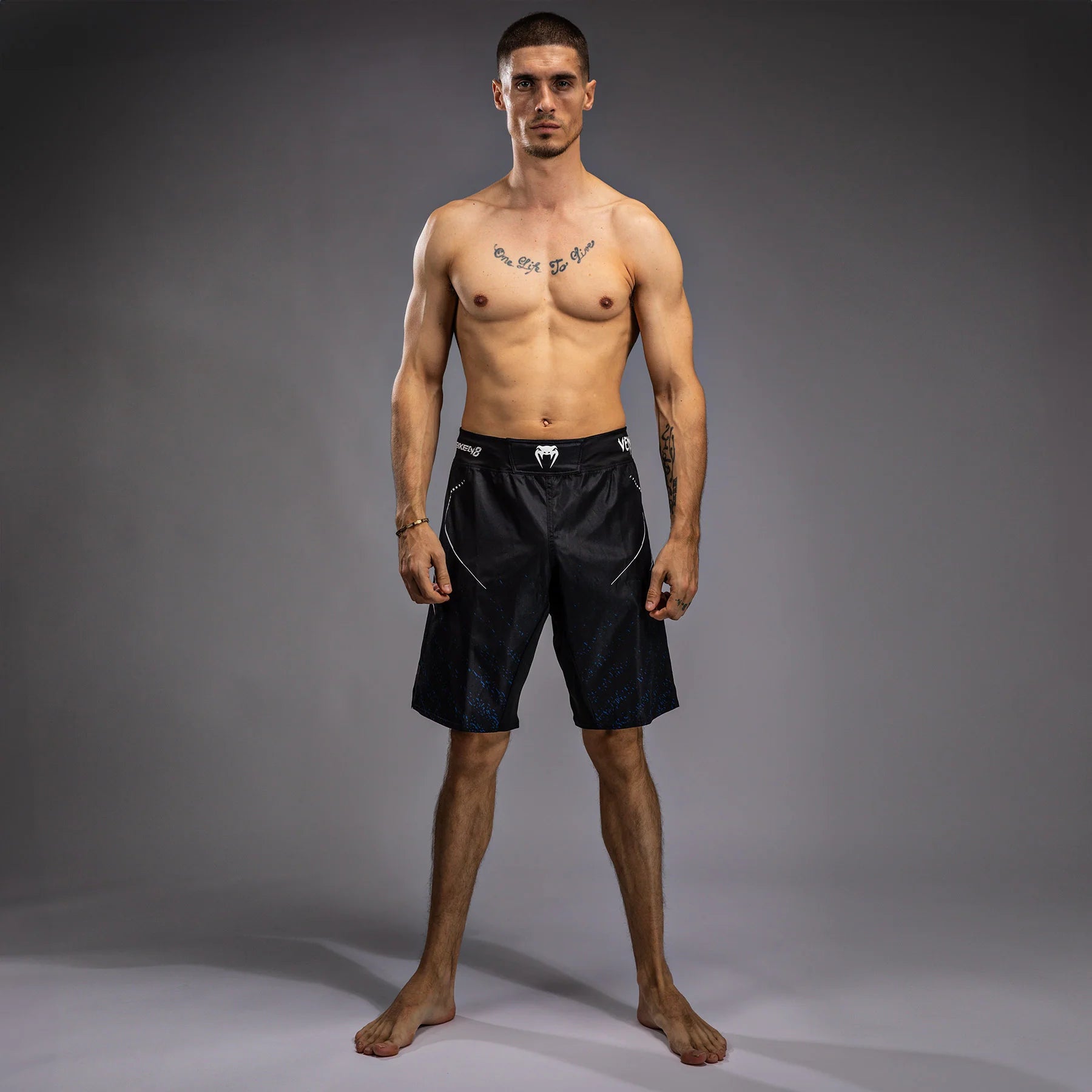 Venum x TEKKEN 8 - Jin Kazama Fight Shorts - Blue/Black/White