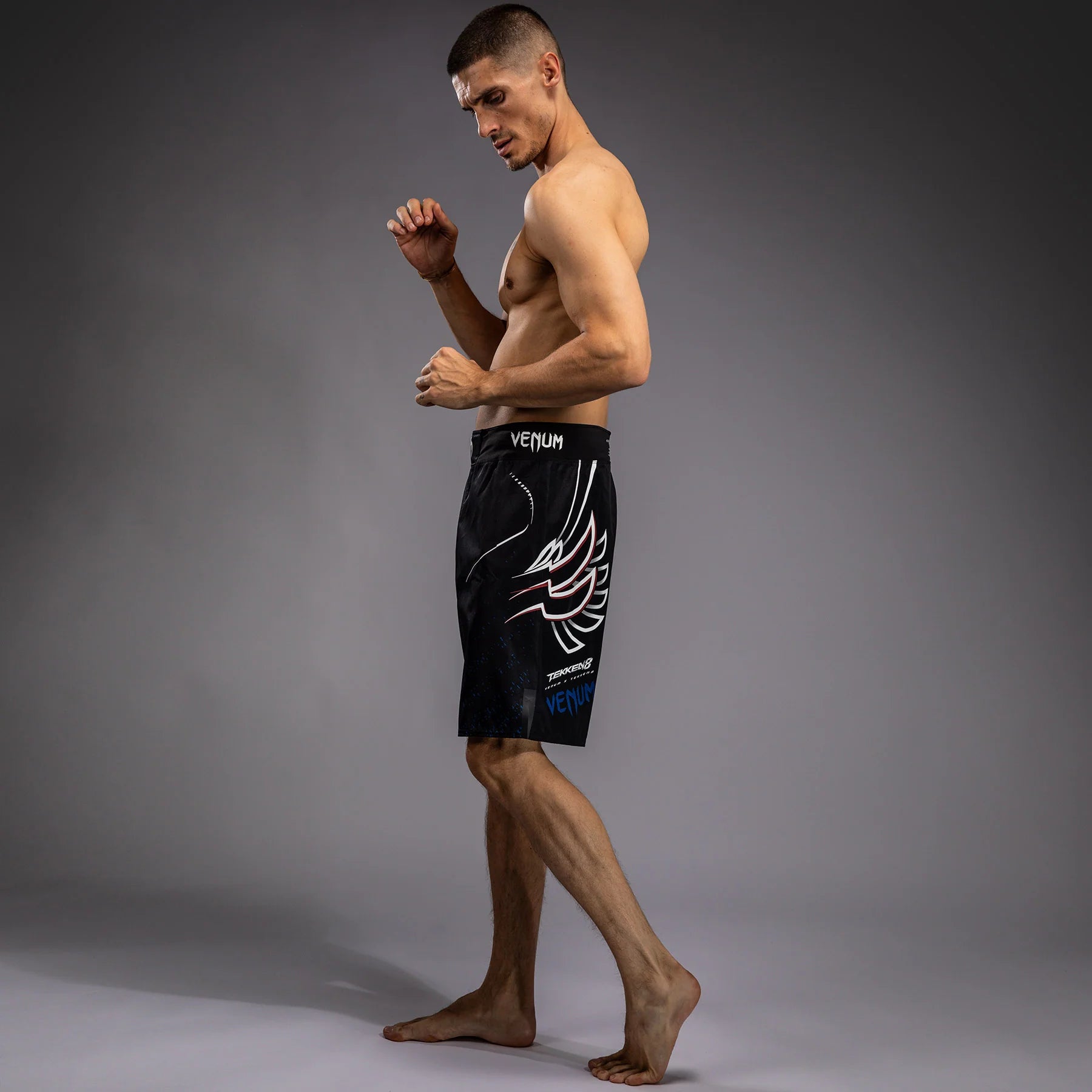 Venum x TEKKEN 8 - Jin Kazama Fight Shorts - Blue/Black/White