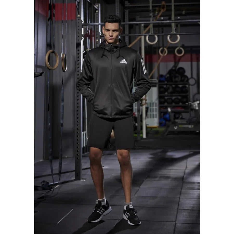 Veste à Capuche adidas Boxwear Tech Noir/Blanc, 100% Polyester Recyclé