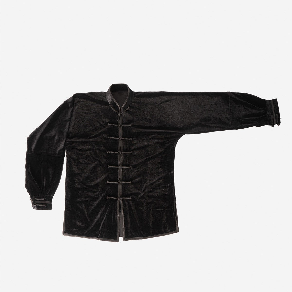 Veste de Tai Chi Qïng FUJIMAE en velour - Noir