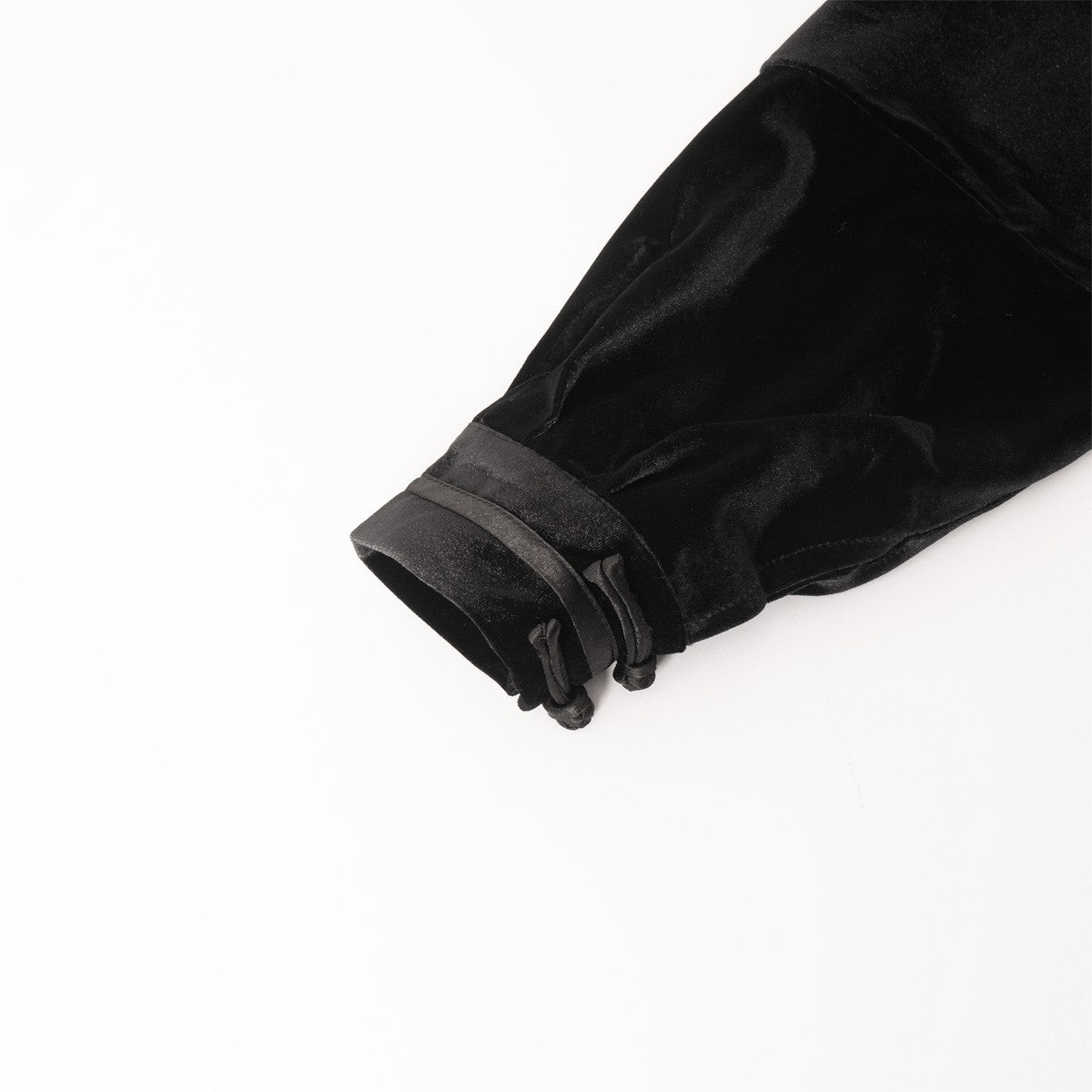 Veste de Tai Chi Qïng FUJIMAE en velour - Noir