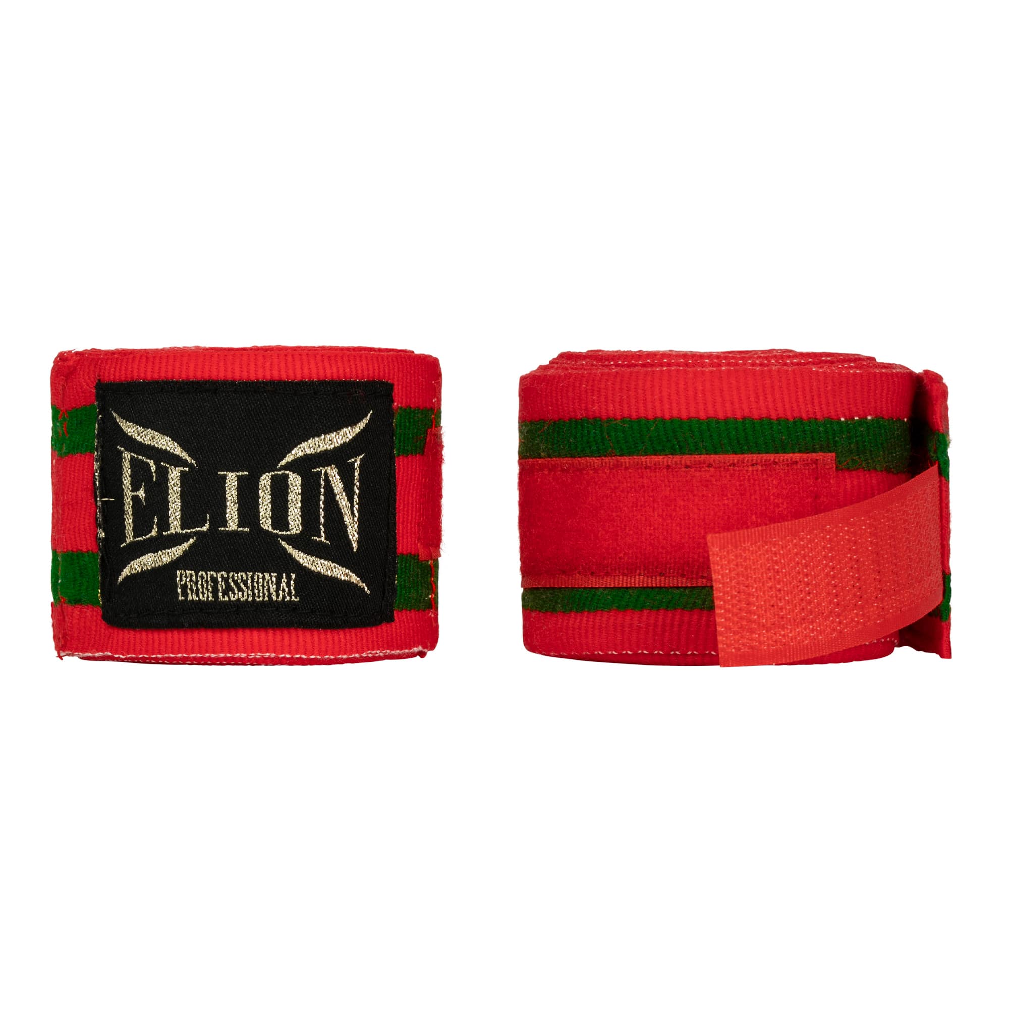 Attache pouce des bandes ELION rayures rouge et vert