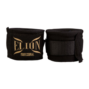 Bandes de boxe ELION noir, coton et lycra