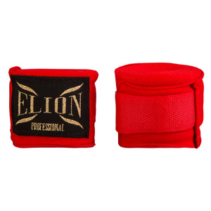 Bandes de boxe ELION 4,5 m rouge, coton et lycra