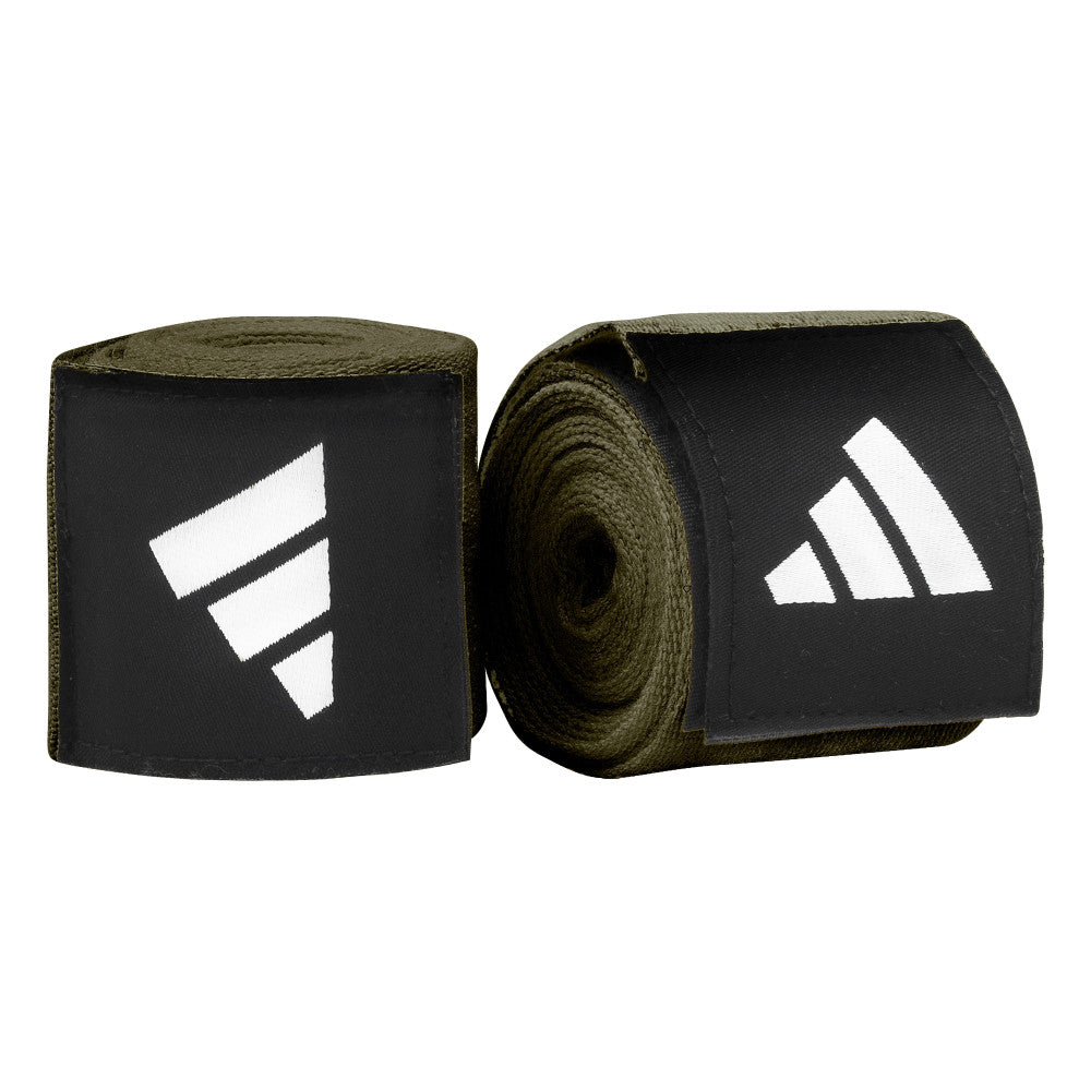 Bandes de maintien adidas 350 cm vert kaki, tissu extensible et fermeture scratch