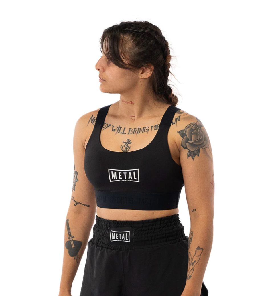 Brassière de sport élastique Femme Metal Boxe