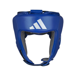 Casque de boxe adidas World Boxing bleu de face