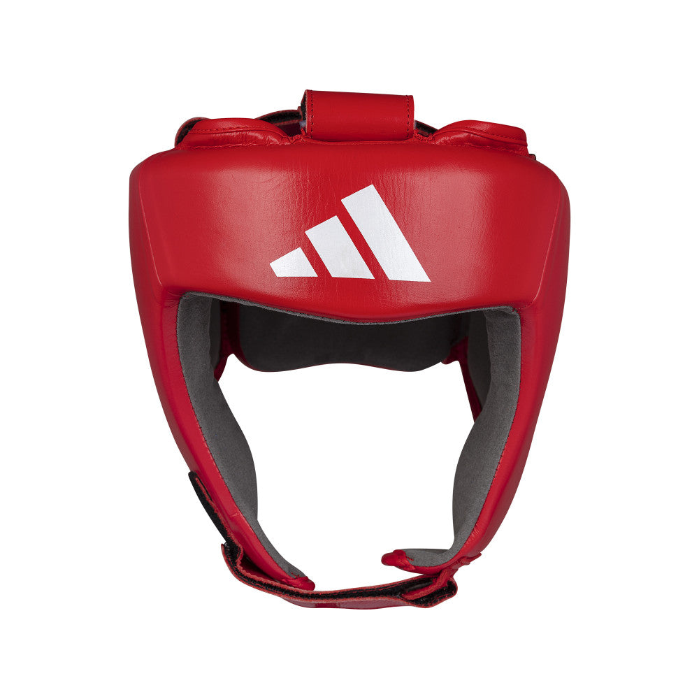 Casque de boxe adidas World Boxing rouge, compétition amateur homologuée