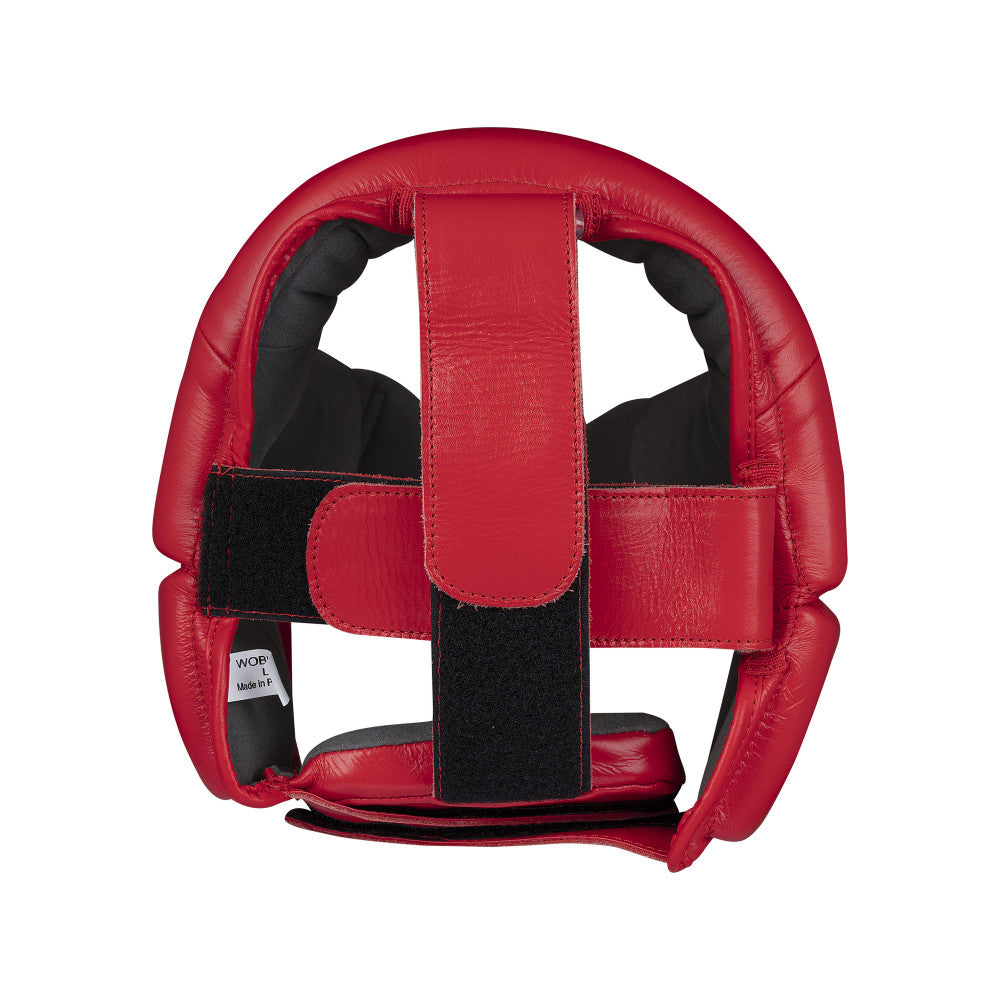 Attache velcro et double bande rigide à l'arrière du casque adidas World Boxing
