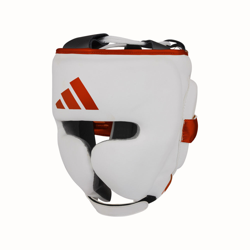 Casque de boxe adidas Pro vu de profil, protection des pommettes