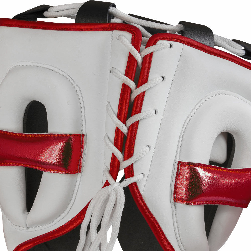 Mousse EVA rembourrée du casque de boxe adidas Pro blanc et rouge