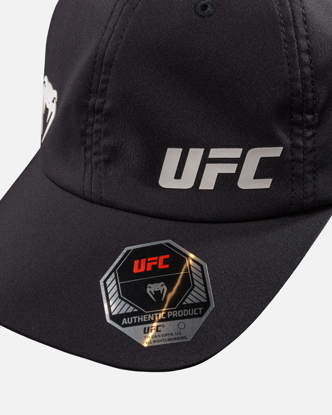 Casquette UFC Venum Fight Week Noir Blanc vue detail 3
