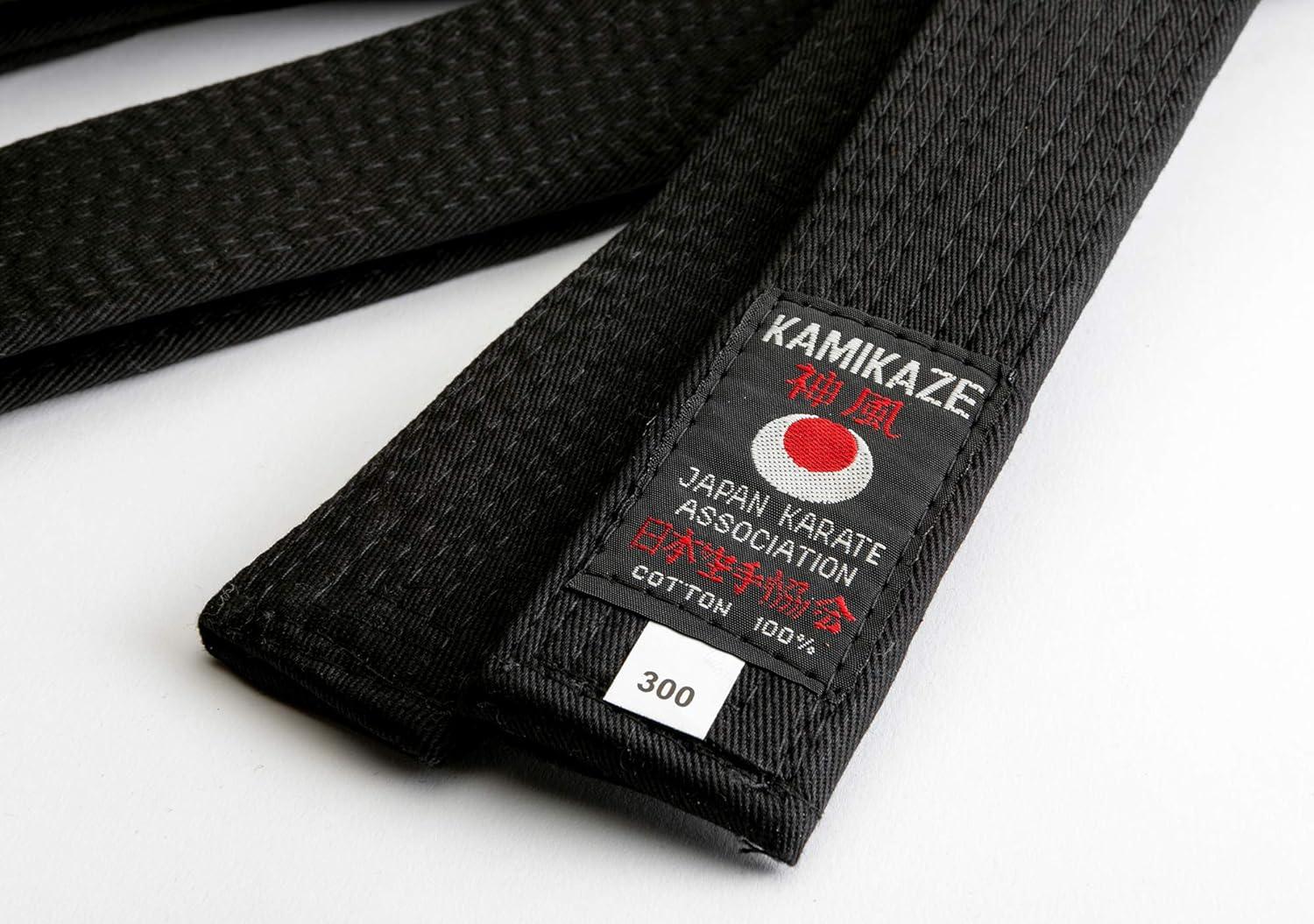 Ceinture noire Karate étiquette Shotokan - Kamikaze - Boutique des Arts Martiaux