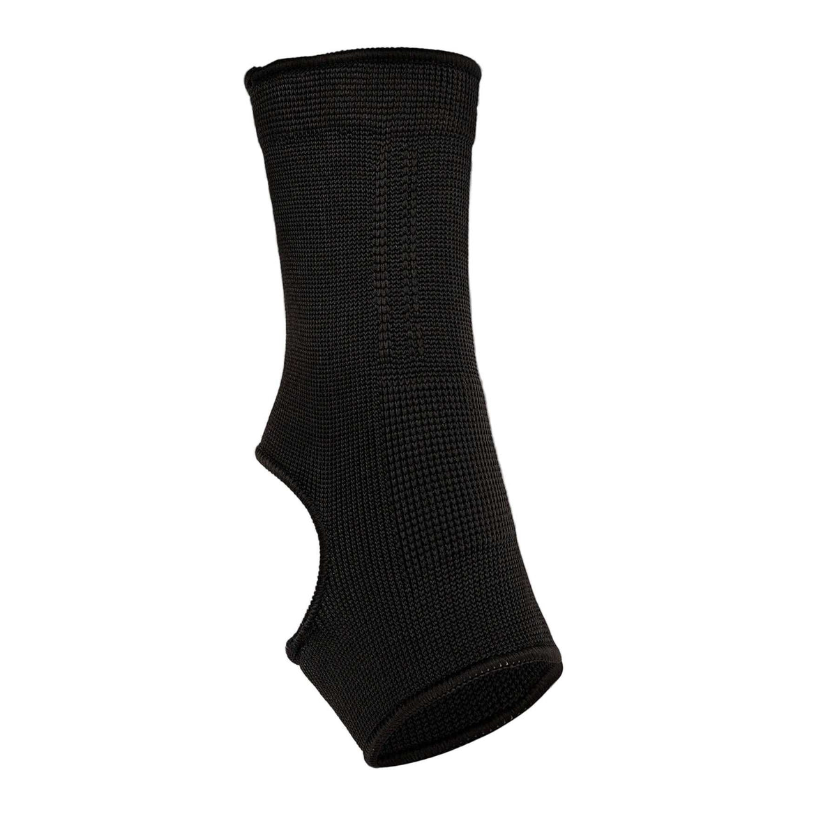 Chevillères Venum Kontact noires en coton élastique, texture côtelée et maintien compressif de la cheville.