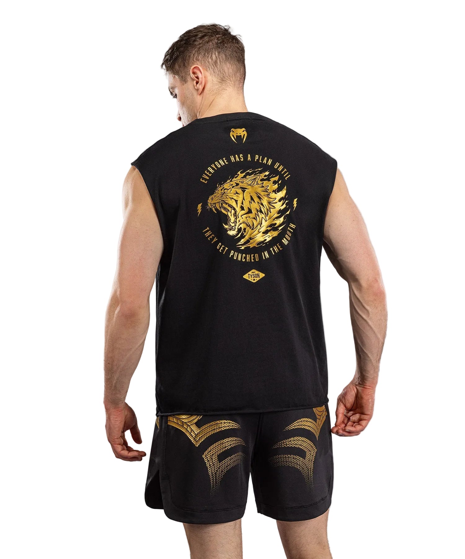 Débardeur Venum x Mike Tyson Tiger Noir/Or pour la musculation