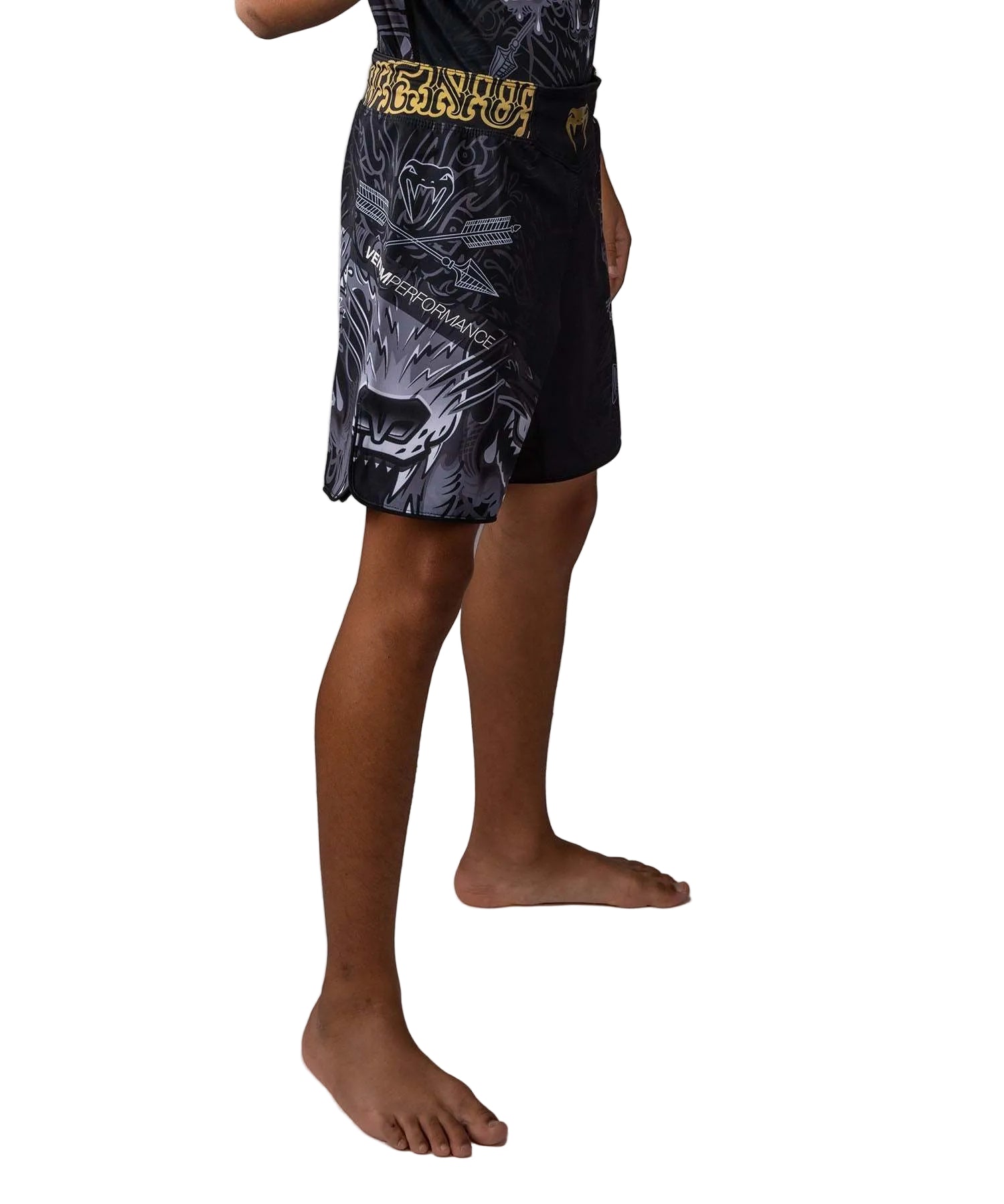 Ceinture et fermeture du fightshort enfant Venum Wolf Atak