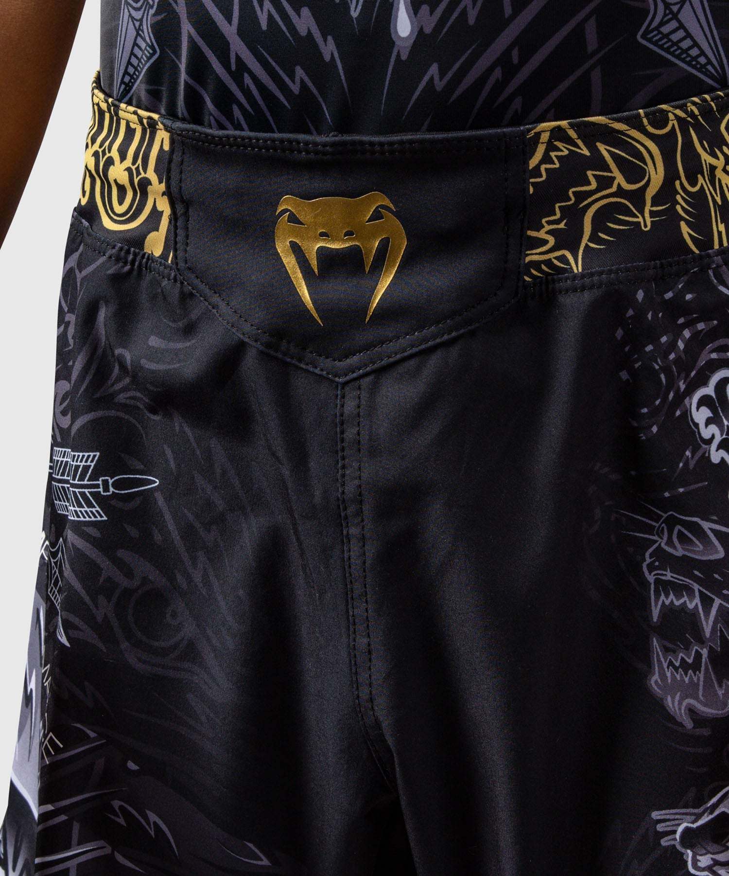 Short de combat enfant Venum Wolf Atak vu de dos