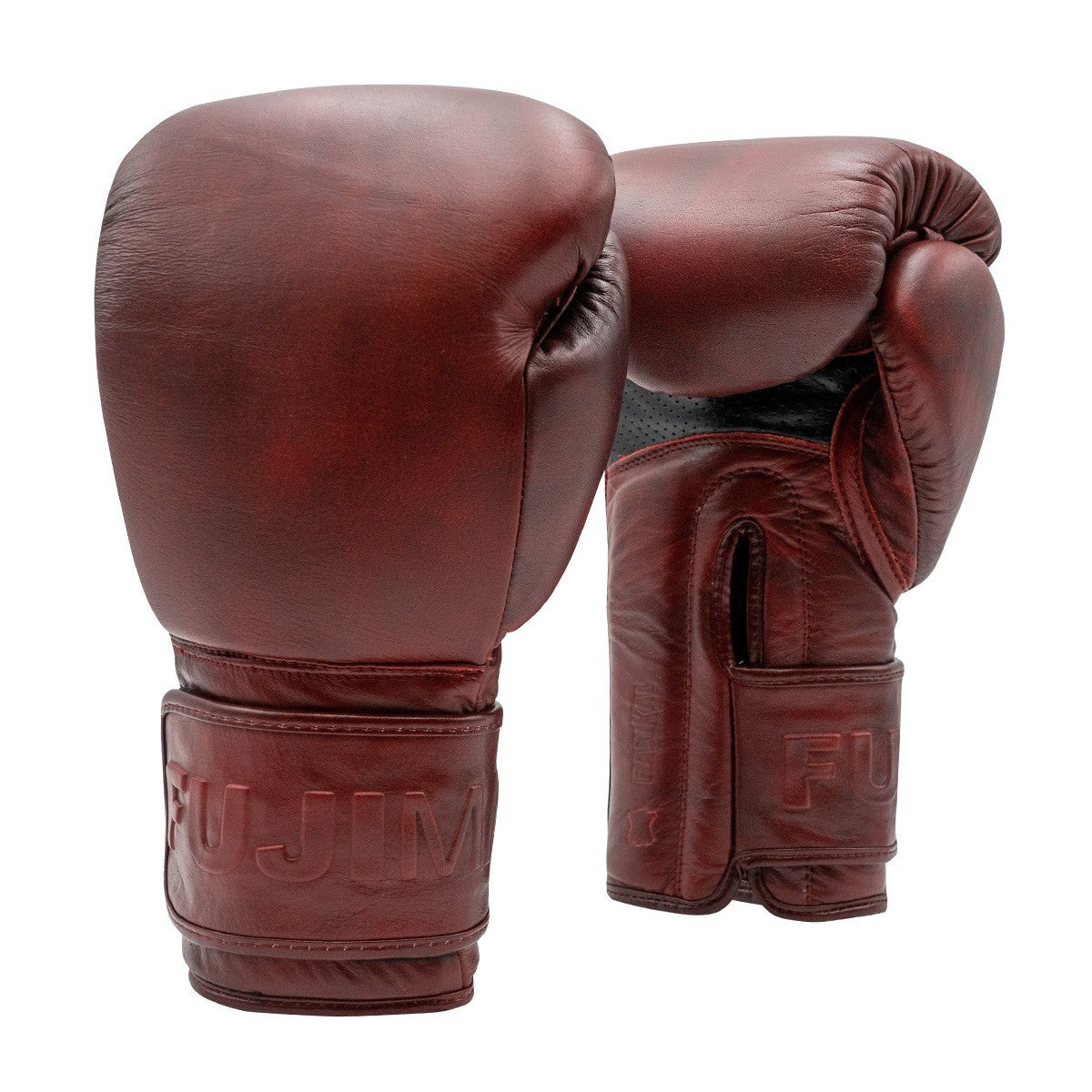 Gants de boxe FUJIMAE Radikal Bloody Mary cuir bordeaux, la paire