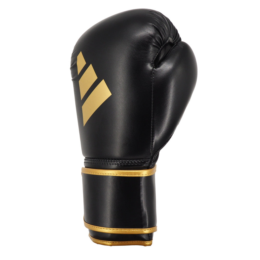 Gants de boxe adidas Power 100 noir et or sangle velcro