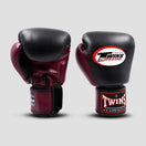 Gants de boxe Twins Premium BGVL3 2 tons - Bordeaux/Noir