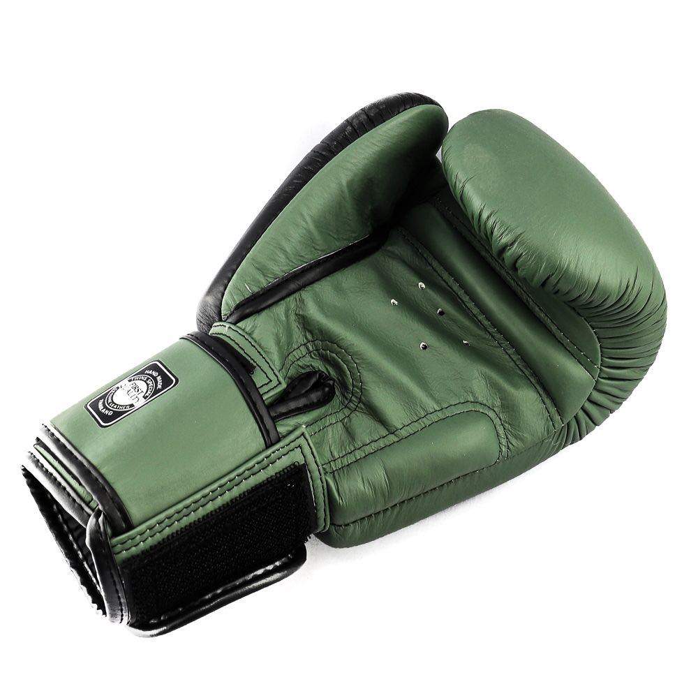 Gant de boxe Twins Special BGVL8 vert olive, tige longue