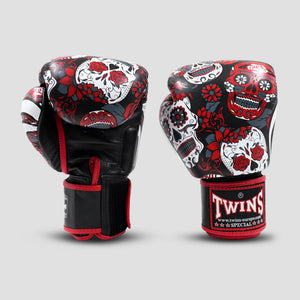 Gants de boxe Twins Fantasy Skull Rouge