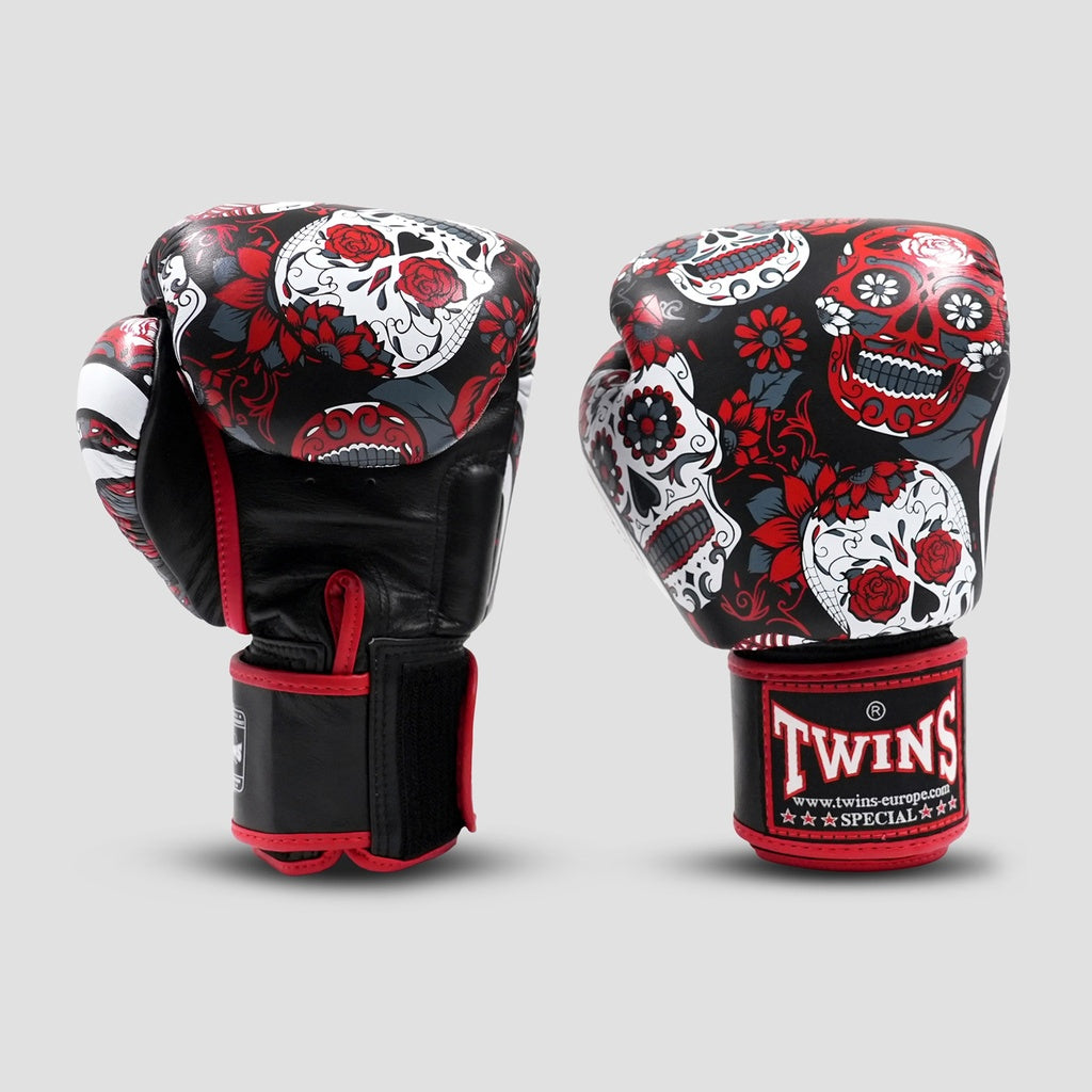 Gants de boxe Twins Fantasy Skull Rouge, vue 2
