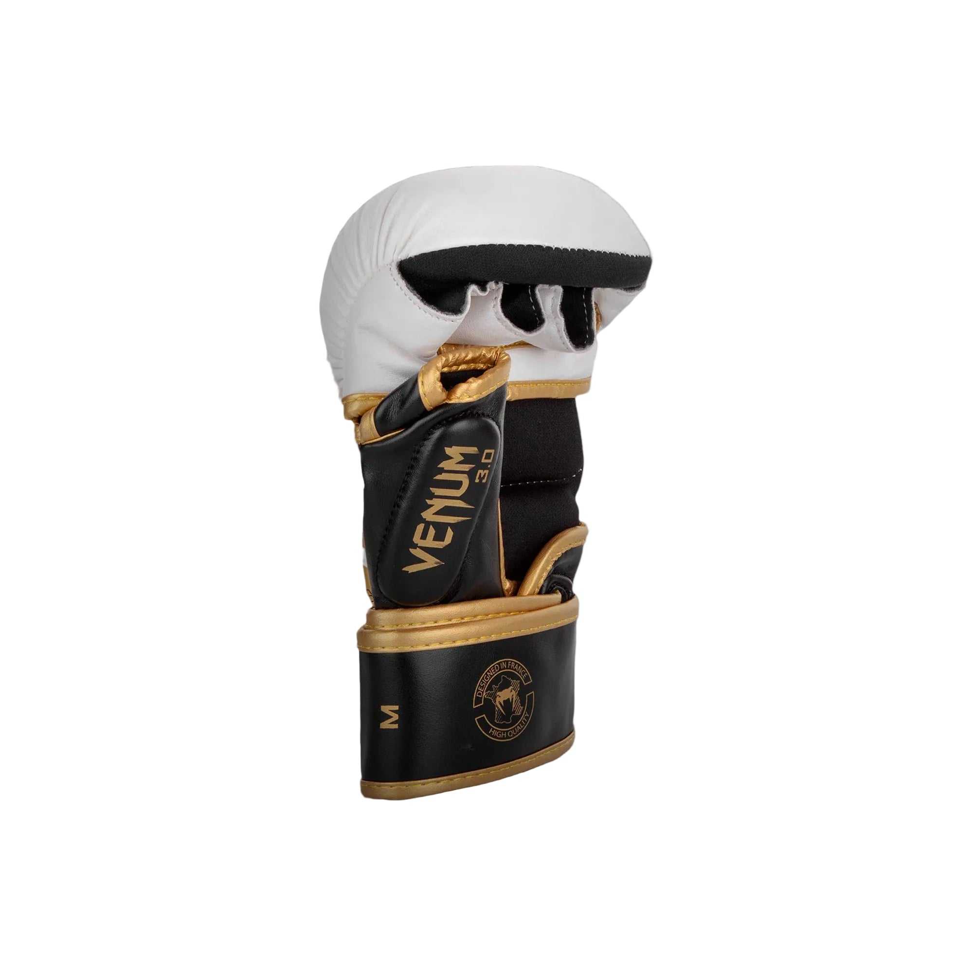 Gants de MMA Venum Challenger 3.0 blanc noir or pour sparring protection et confort