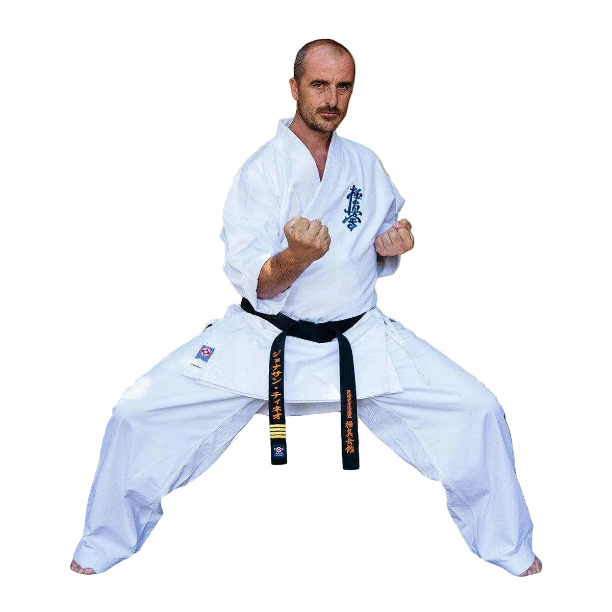 Karaté-gi Kyokushin Yantsu FUJIMAE blanc, veste 14 oz en coton brossé