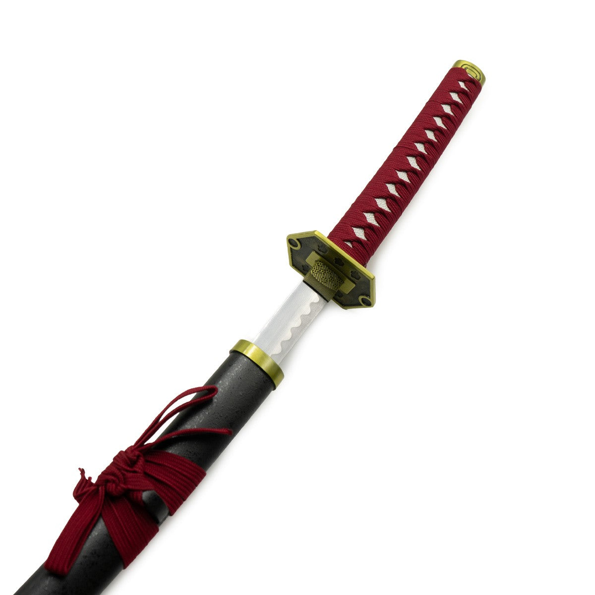 Saya en résine noire et dorée du katana décoratif FUJIMAE