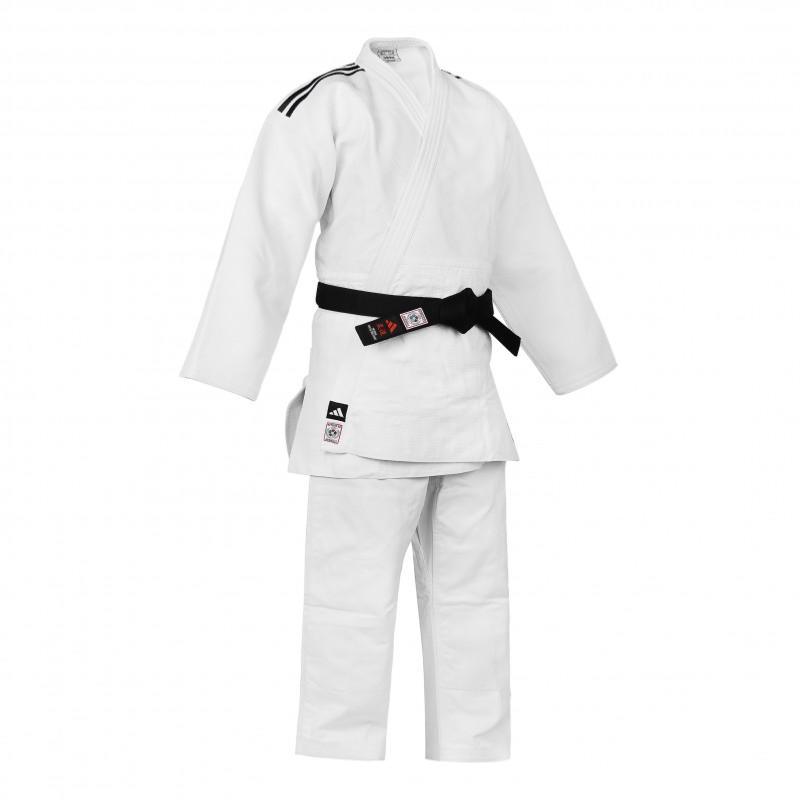 Kimono de Judo Adidas Champion III IJF Slim - Blanc - Boutique des Arts Martiaux et Sports de Combat