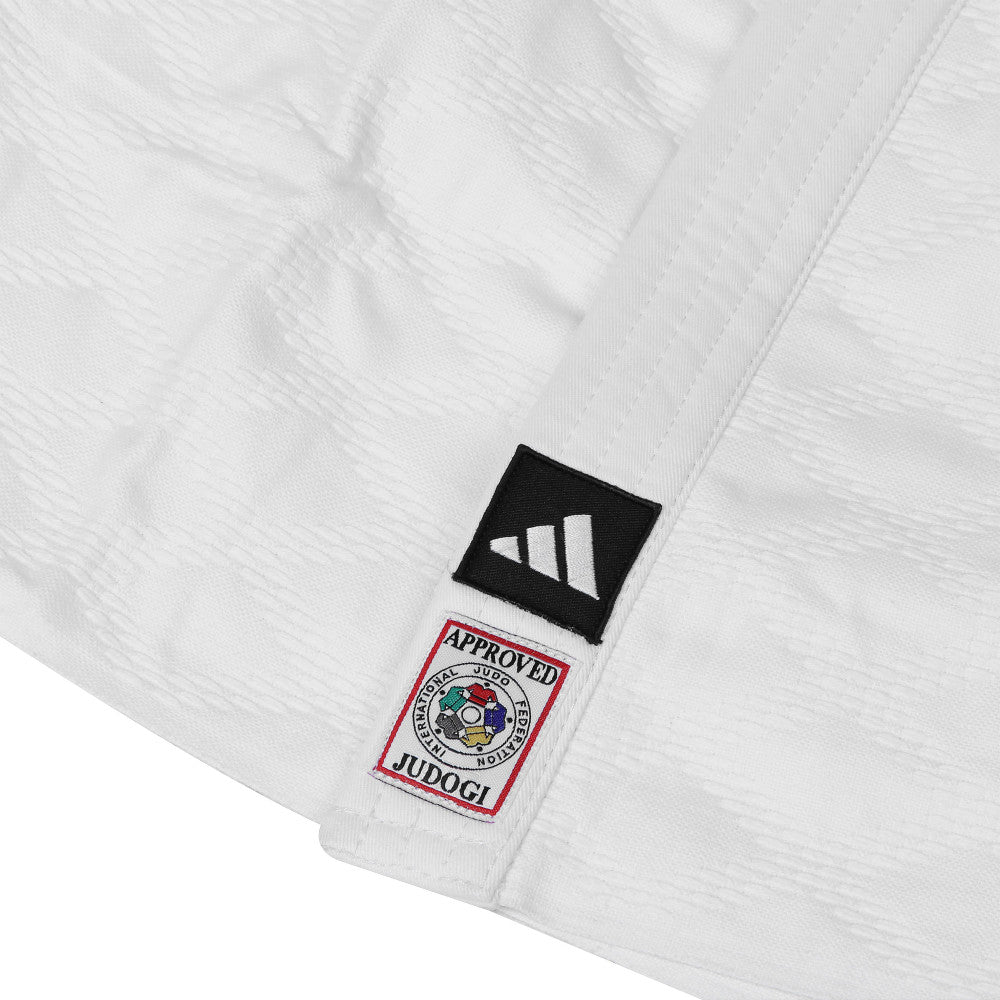 Kimono de Judo Adidas Champion III IJF 2022 - Blanc Détail