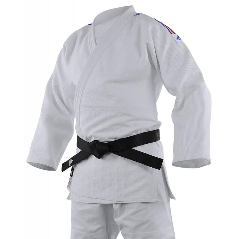 Kimono de Judo Adidas Champion III IJF France - Bleu Blanc Rouge - Face