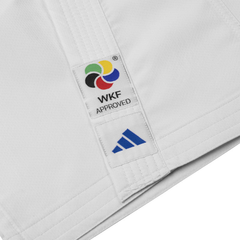 Pantalon blanc du kit karategi adidas SENKO WKF