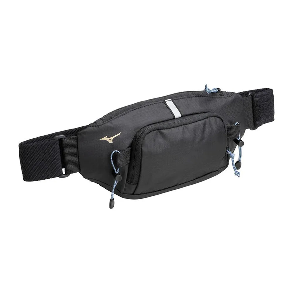 Ceinture sportive Mizuno 2-en-1 noire avec poche bouteille