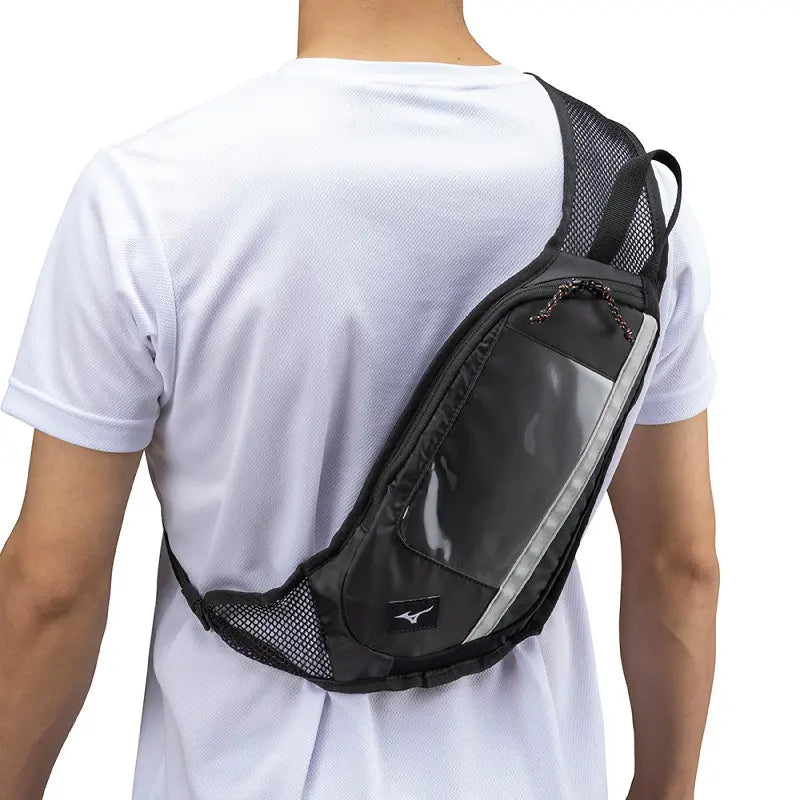 Sac bandoulière Mizuno Night Run en maille avec détails réfléchissants