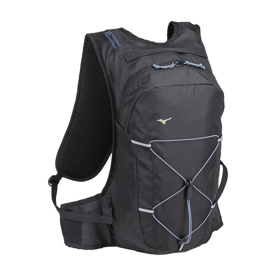 Sac à dos Mizuno 11L running noir léger et réfléchissant