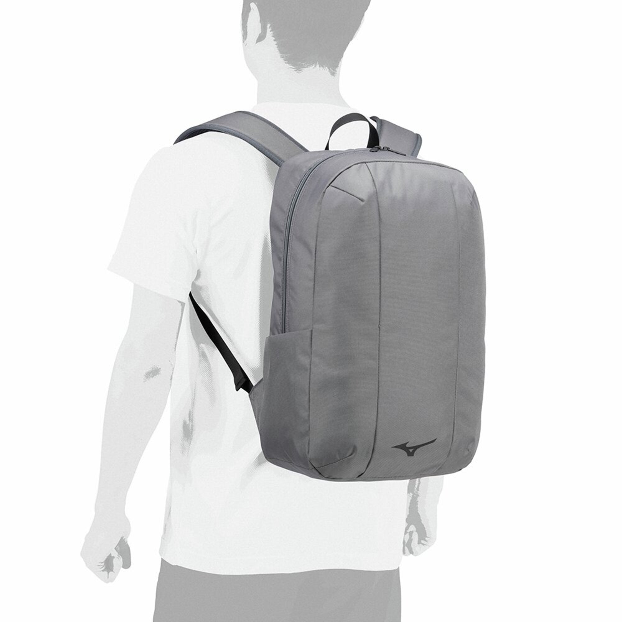 Sac à dos Mizuno WASO 25L gris, design japonais moderne