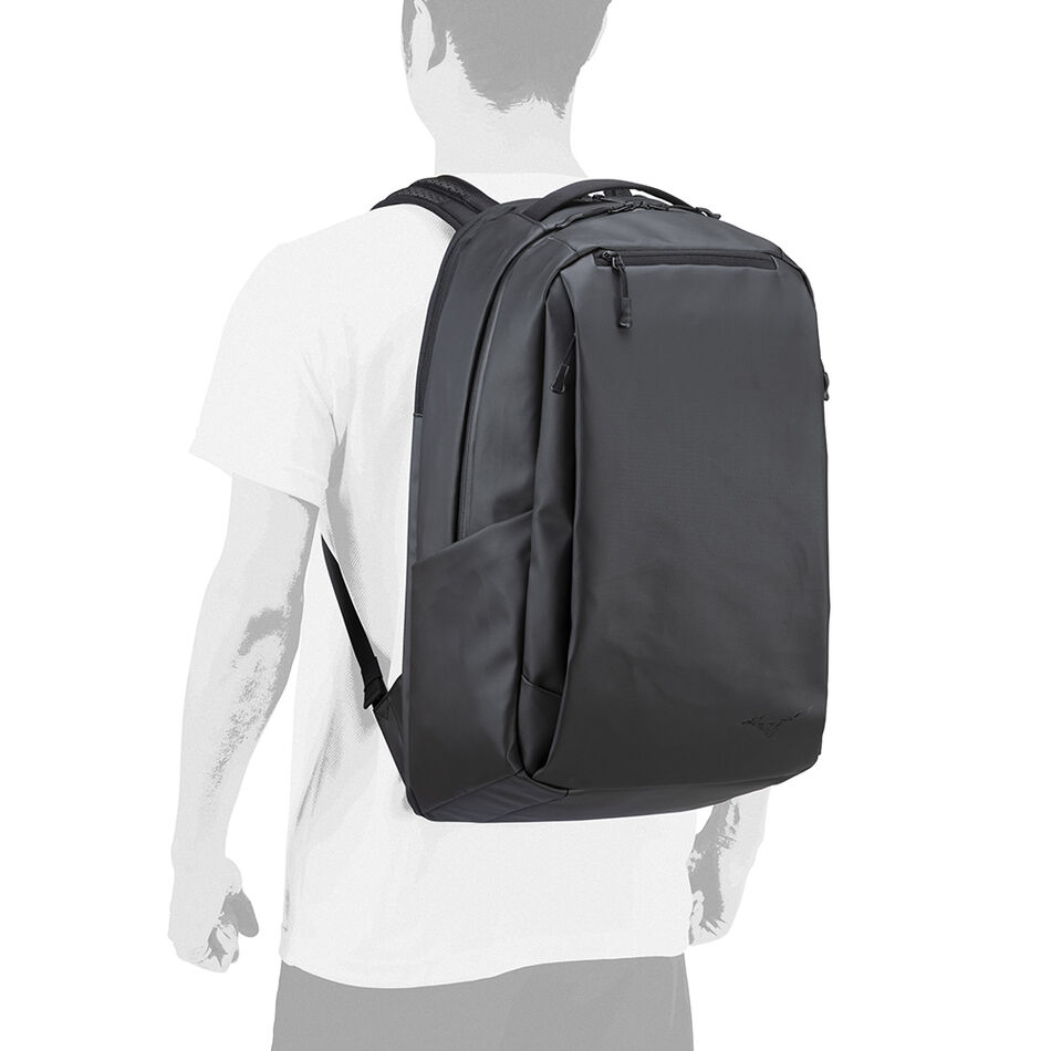 Sac à dos Mizuno WASO 25L WP noir, design japonais moderne