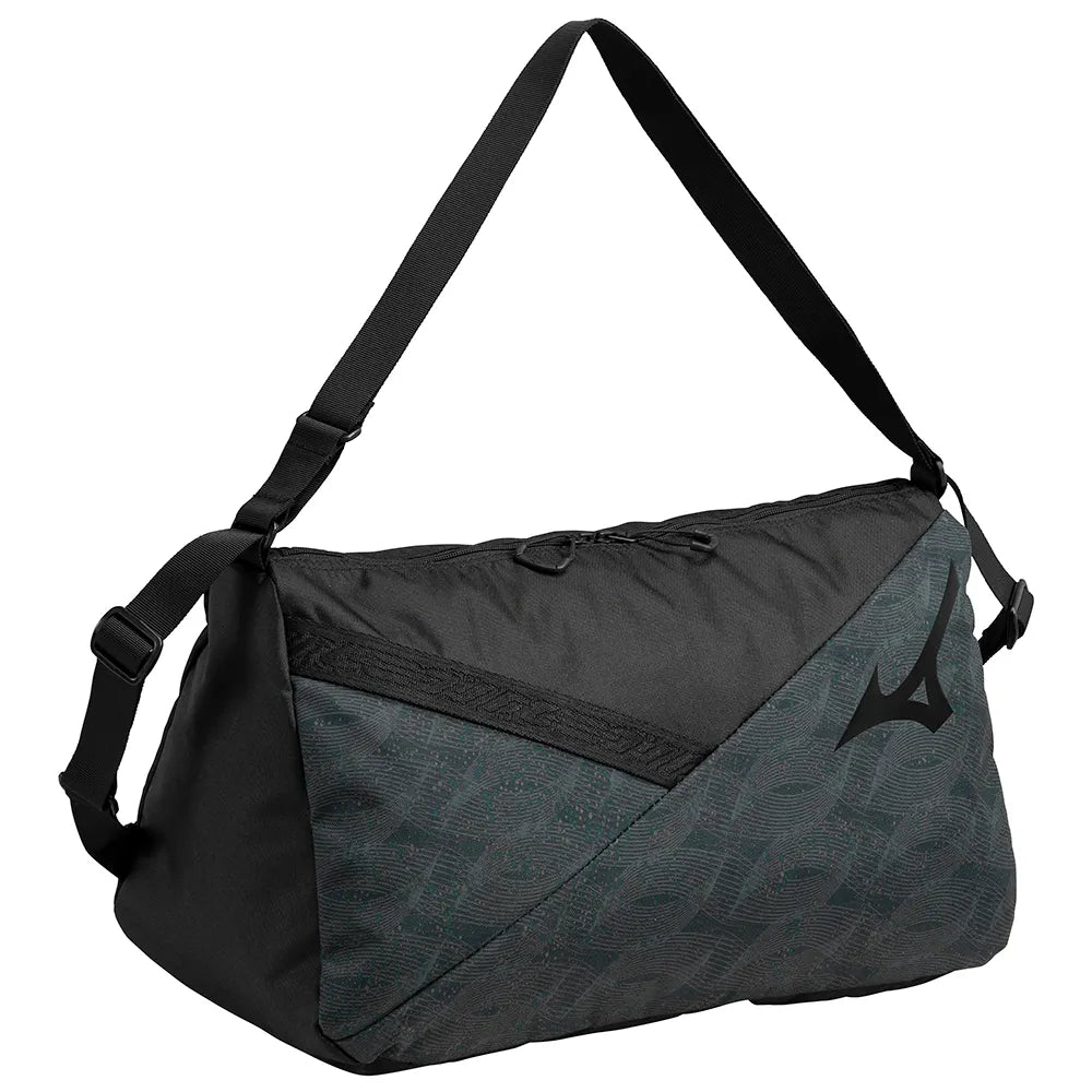 Sac polochon Mizuno WASO Holdall 28L noir et gris pour le sport