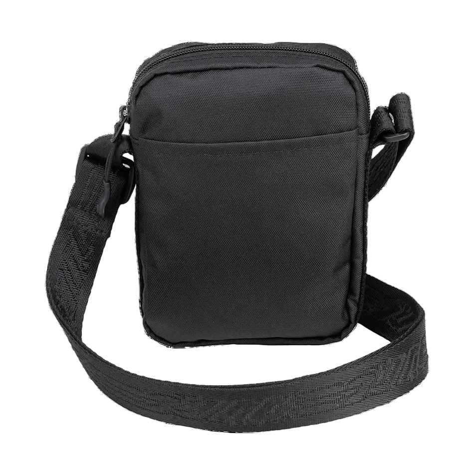 Sacoche bandoulière Mizuno WASO noire, fermeture zippée