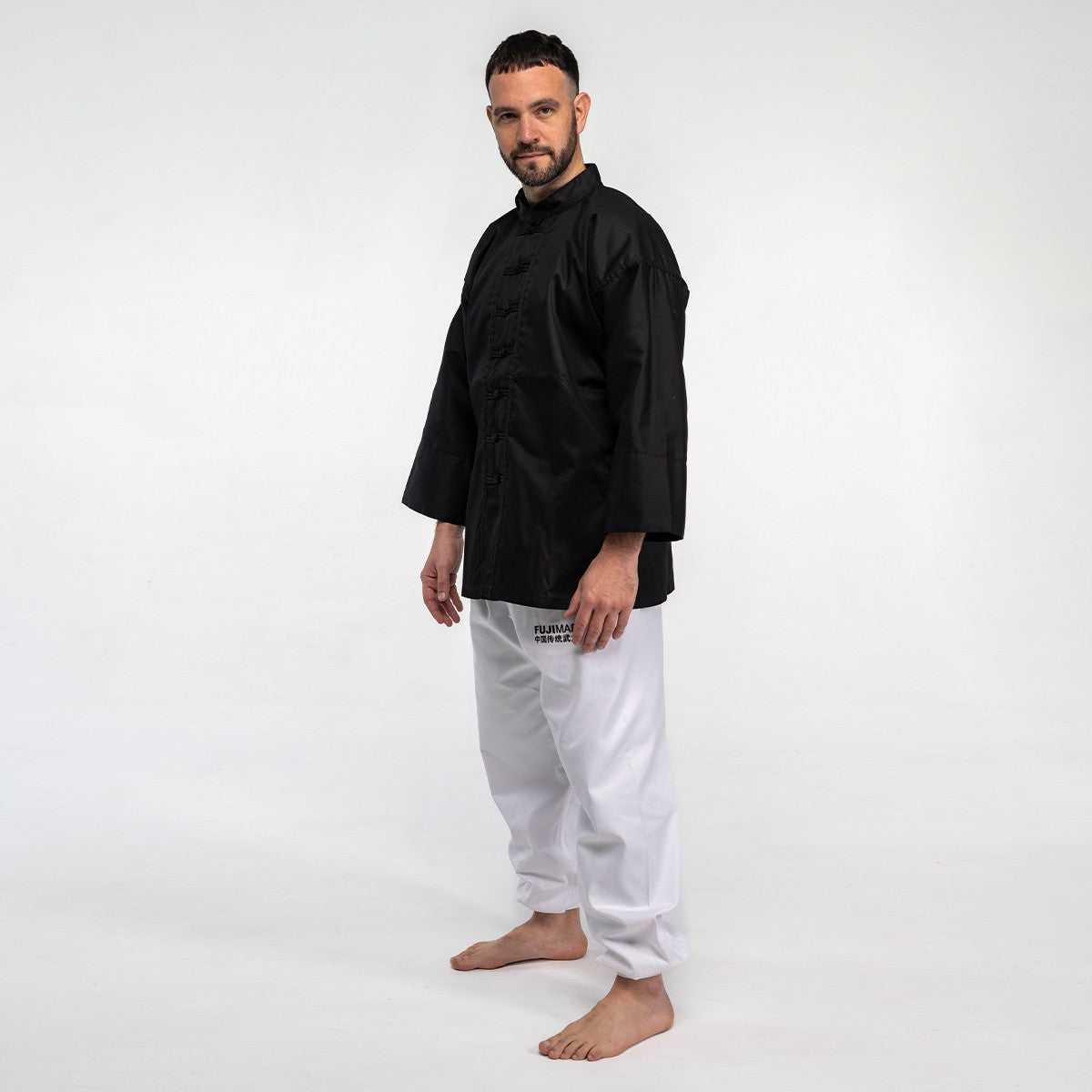 Bas de jambe du pantalon Kung Fu FUJIMAE Training blanc