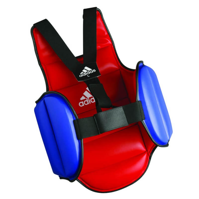 Plastron de karaté réversible adidas, sangles dorsales de réglage