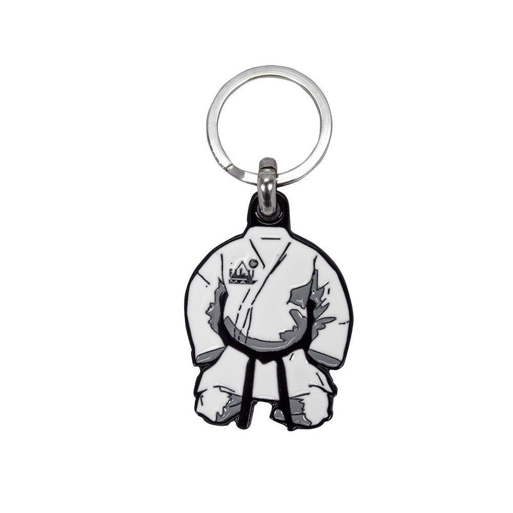 Porte-clés métallique FUJIMAE Kimono Karetegi blanc