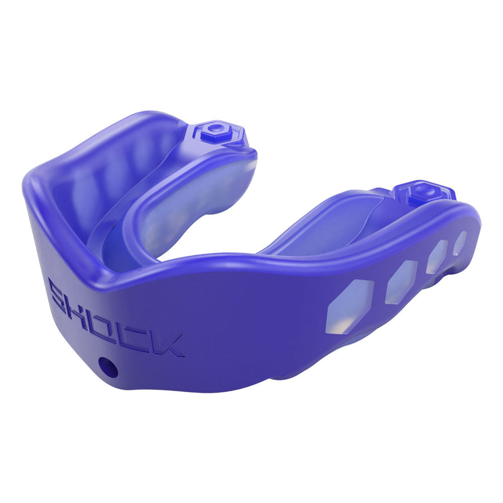 Protège-dents Shock Doctor Gel Max bleu, vue de profil