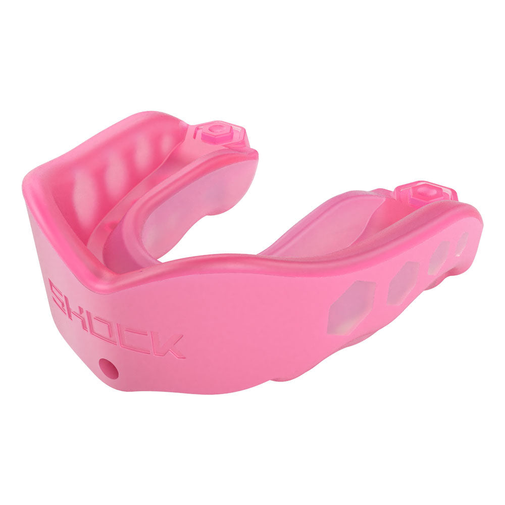 Protège-dents Shock Doctor Gel Max rose, vue de profil