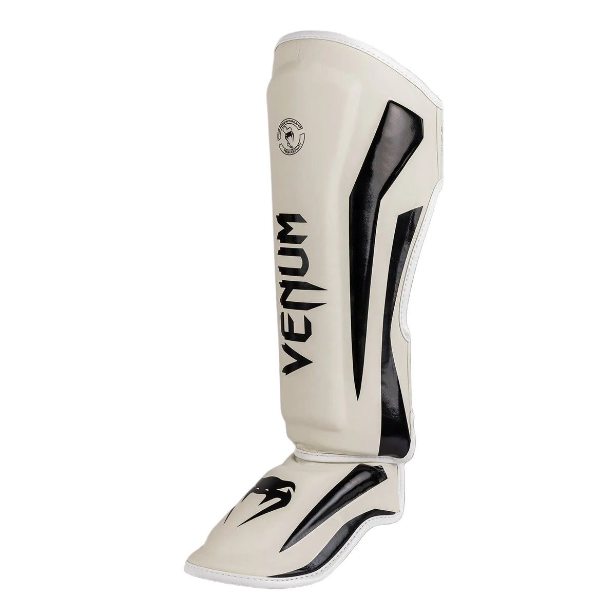 Protège-tibias de boxe thaï Venum Elite Blanc/Noir