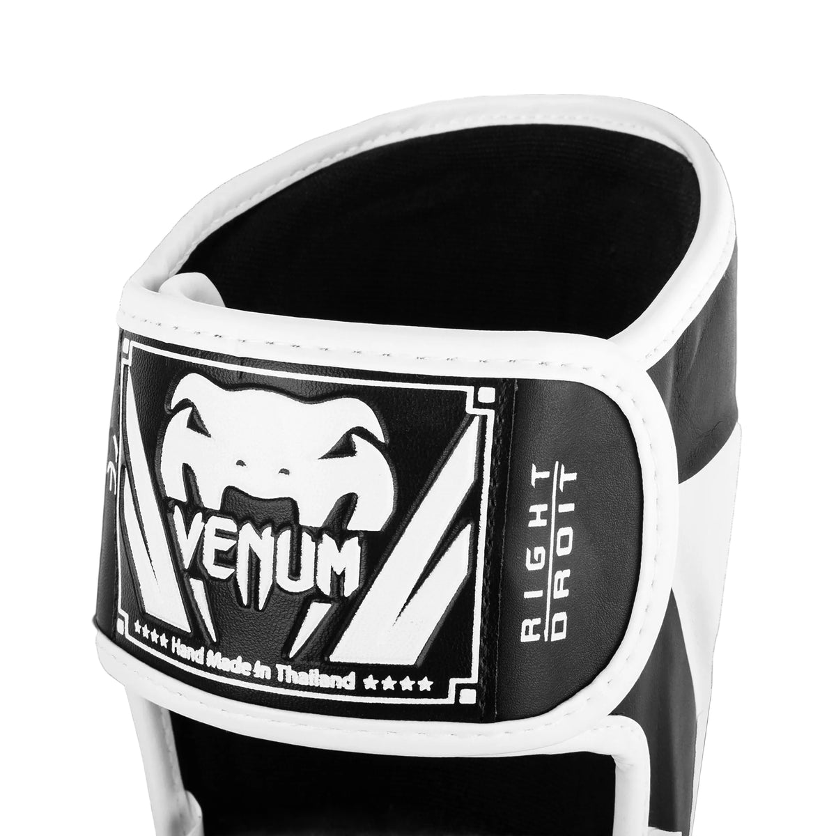 Protège-tibias de Muay Thaï Venum Elite Noir/Blanc