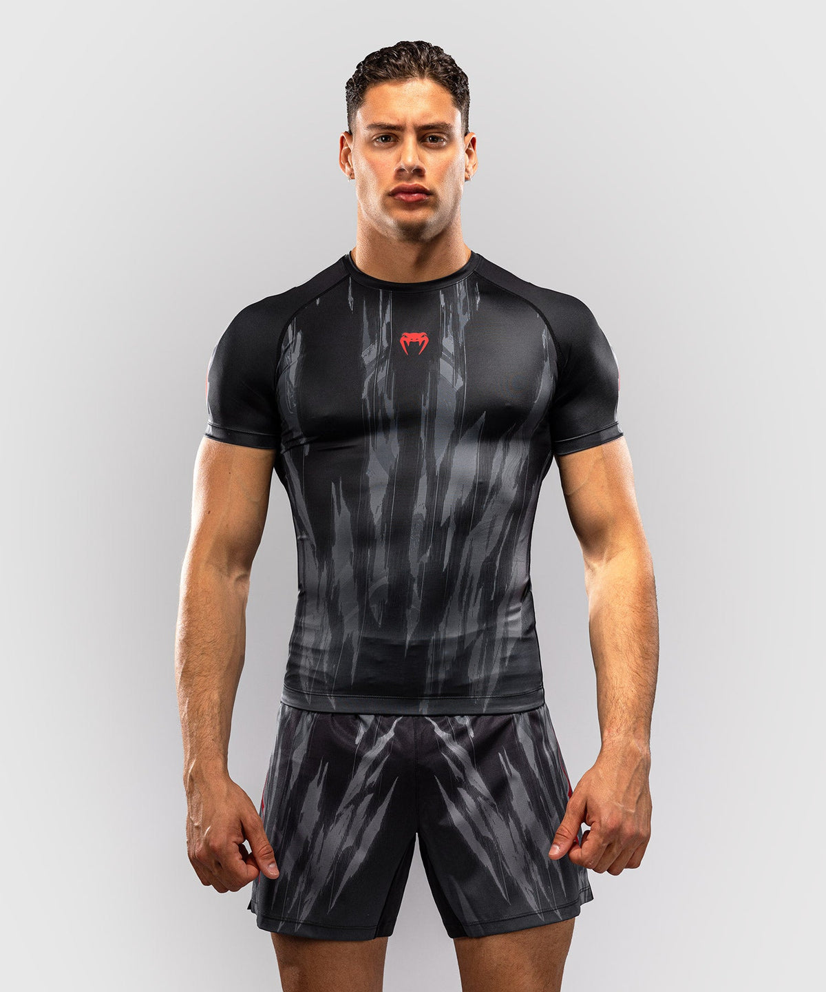 Rashguard Manches Courtes Venum Demon Noir/Gris